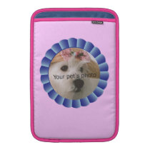 Heart-Paw Footprints Blue Ribbon Pet Template ipad sleeves