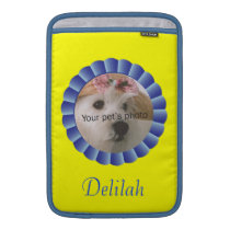 Heart-Paw Footprints Blue Ribbon Pet Template ipad sleeves