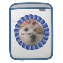 Heart-Paw Footprints Blue Ribbon Pet Template ipad sleeves
