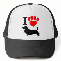 Heart paw trucker hats
