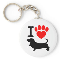 Heart paw key chain