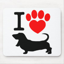 Heart paw mouse mat