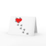 Heart (Paw Prints) Greeting Card Heart (Paw Prints) Greeting Card