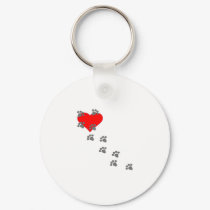 Heart (Paw Prints) keychains by CelebrationZazzle Heart (Paw Prints) keychains