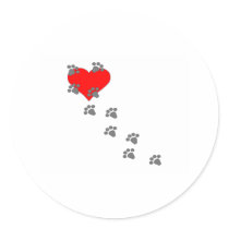 Heart (Paw Prints) stickers by CelebrationZazzle Heart (Paw Prints) stickers