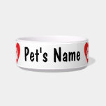 Heart Paw Red pet bowls