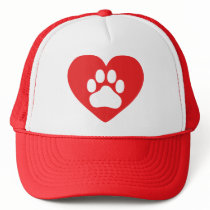 Heart Paw Red Hat