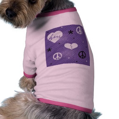 Heart & Peace Sign Dog Shirt by MusicIsMyLyfe
