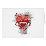 Heart Peacock Card