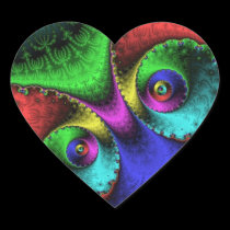 Heart - Peacock Eyes stickers