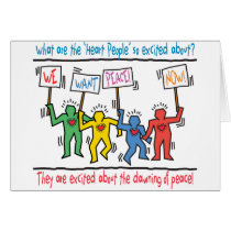 Heart People for Peace Greeting Cards