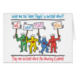 Heart People for Peace Greeting Cards