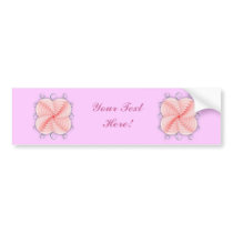 Heart Petal Flower & Swirls bumper stickers