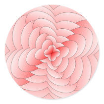 Heart Petal Flower & Swirls stickers