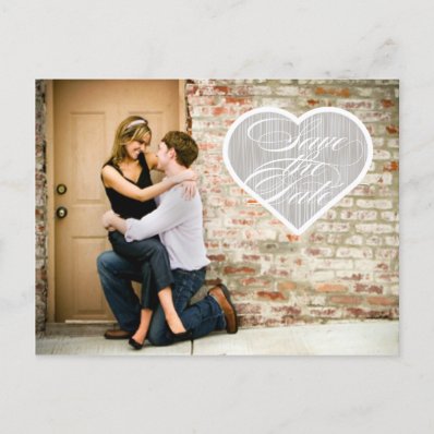 Heart  |  Photo Save the Date Postcard