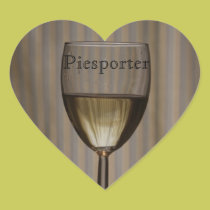 Heart Piesporter Wine Glass Stickers stickers