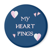 Heart Pings Ping Pong Magnet