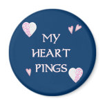 Heart Pings Ping Pong Magnet