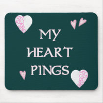 Heart Pings Ping Pong Mouse Pads