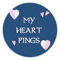 Heart Pings Ping Pong Sticker