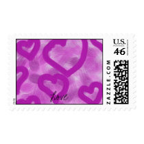heart pink, Love postage