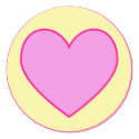 Heart Pink Yellow Sticker