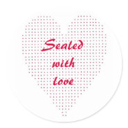 Heart - pointillism, stickers Sealed with love sticker
