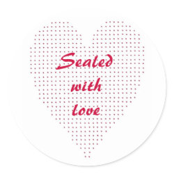 Heart - pointillism, stickers Sealed with love sticker