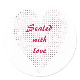 Heart - pointillism, stickers Sealed with love sticker