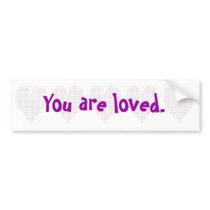 Heart - pointillism, You are loved, bumper sticker bumpersticker