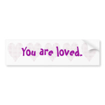 Heart - pointillism, You are loved, bumper sticker bumper stickers by Cherylsart Heart - pointillism, You are loved, bumper sticker bumper stickers