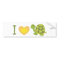 Heart Pop Turtle bumper stickers by trennea Heart Pop Turtle bumper stickers