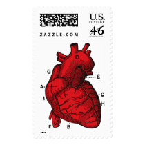 heart postage stamp