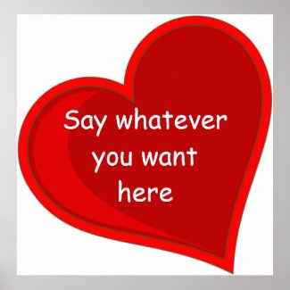 Heart Poster print