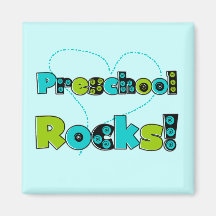 Heart Preschool Rocks T-shirts and Gifts Fridge Magnet