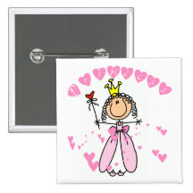 Heart Princess Stick Figure Tshirts and Gifts Buttons