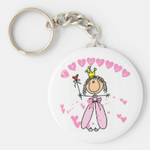 Heart Princess Stick Figure Tshirts and Gifts Keychains