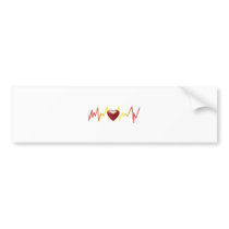 heart pulse bumper stickers