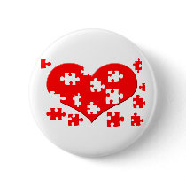 Heart Puzzle Button by thehatch Heart Puzzle Button
