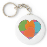 Heart Puzzle Key Chain