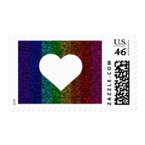Heart Rainbow postage by coolartistry Heart Rainbow postage