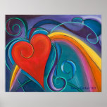 Heart Rainbow Poster