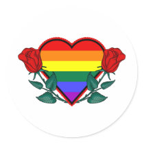 Heart Rainbow stickers by gayworld Heart Rainbow stickers