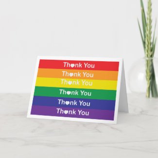 Heart Rainbow Thank You Card