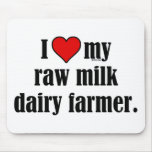 Heart Raw Milk Farmer Mouse Pad