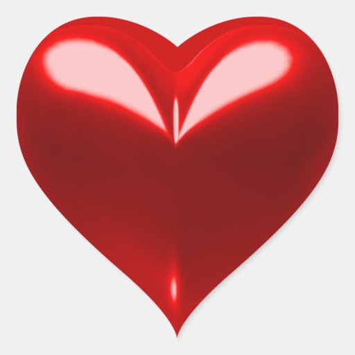 Heart Red Heart Sticker Zazzle