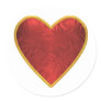 Heart - red on white, sticker