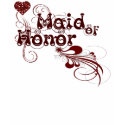 Heart & Red Swirls Maid of Honor shirt