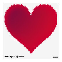 Heart red wall sticker