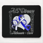 Heart Ribbon - ALS Disease Awareness mousepads